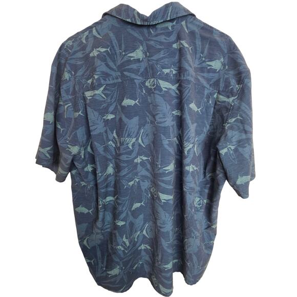 Huk Fishing Mens All Over Print Fish Shirt Outdoor Size XL Stretch Performance - Picture 8 of 8